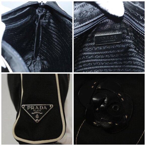 PRADA Shoulder Bag Nylon Black - Picture 12 of 15